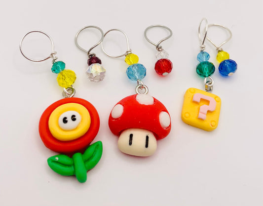 Breaking Blocks Eating Flowers Stitch Markers