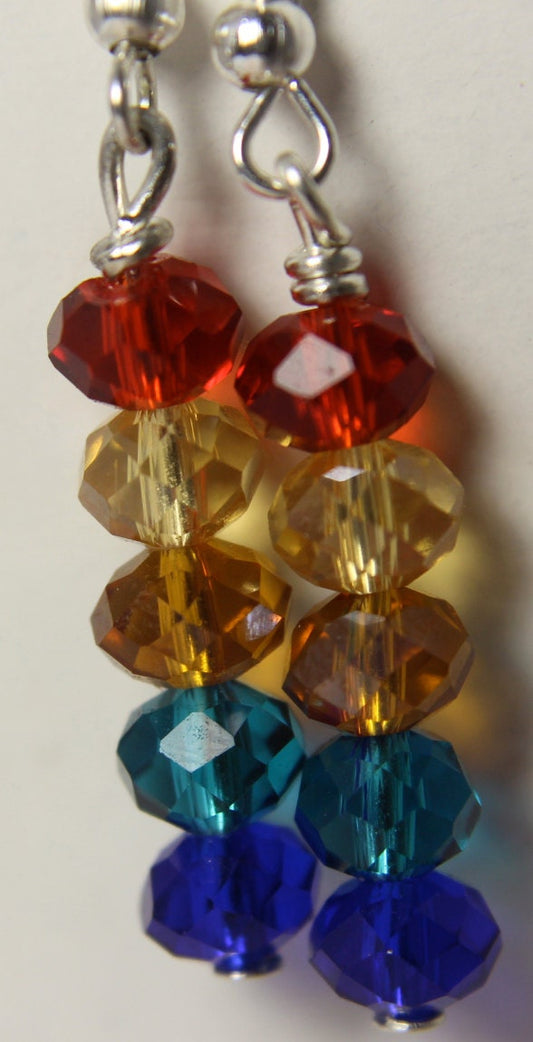 Iris, Rainbow Earrrings