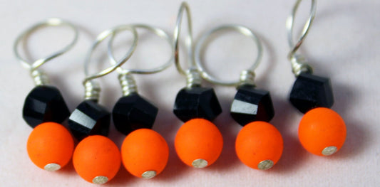 Neon Orange Halloween Stitch Markers