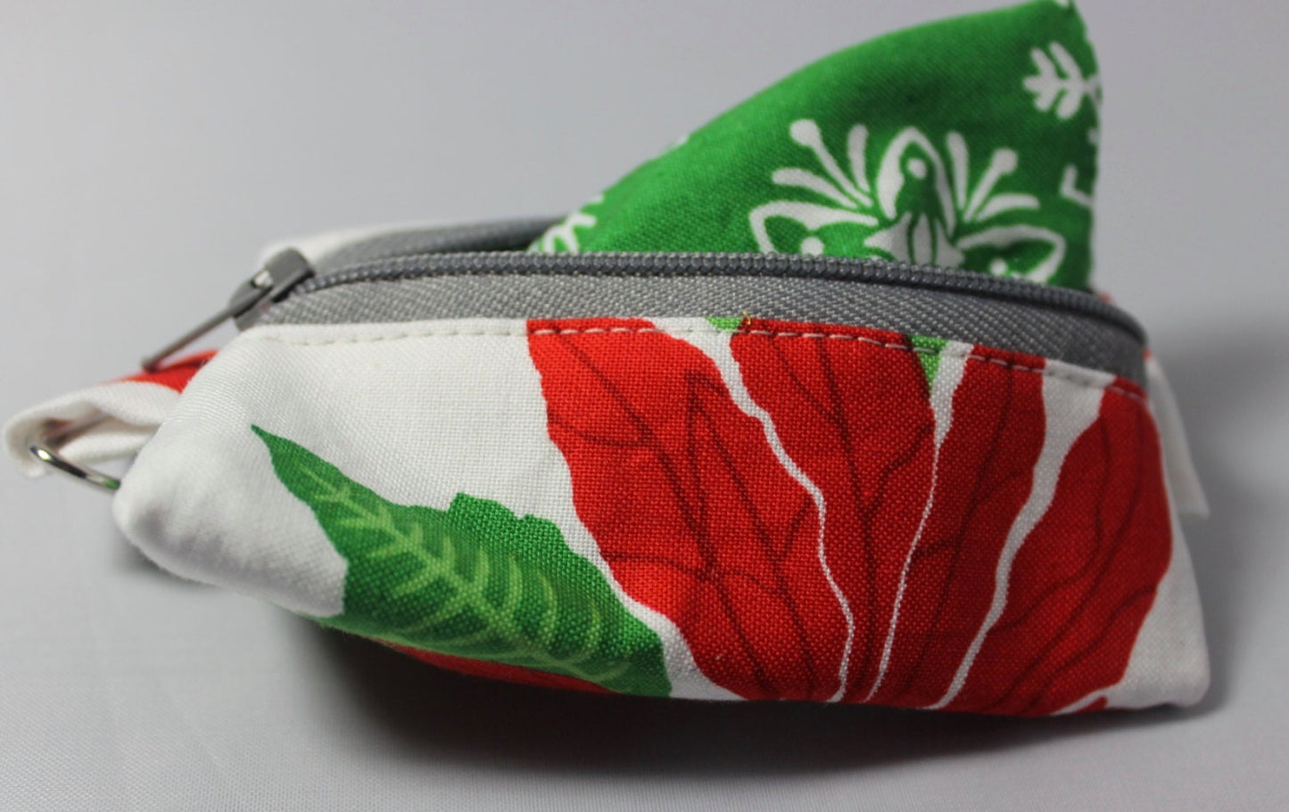 Poinsettia Green Notions Pouch